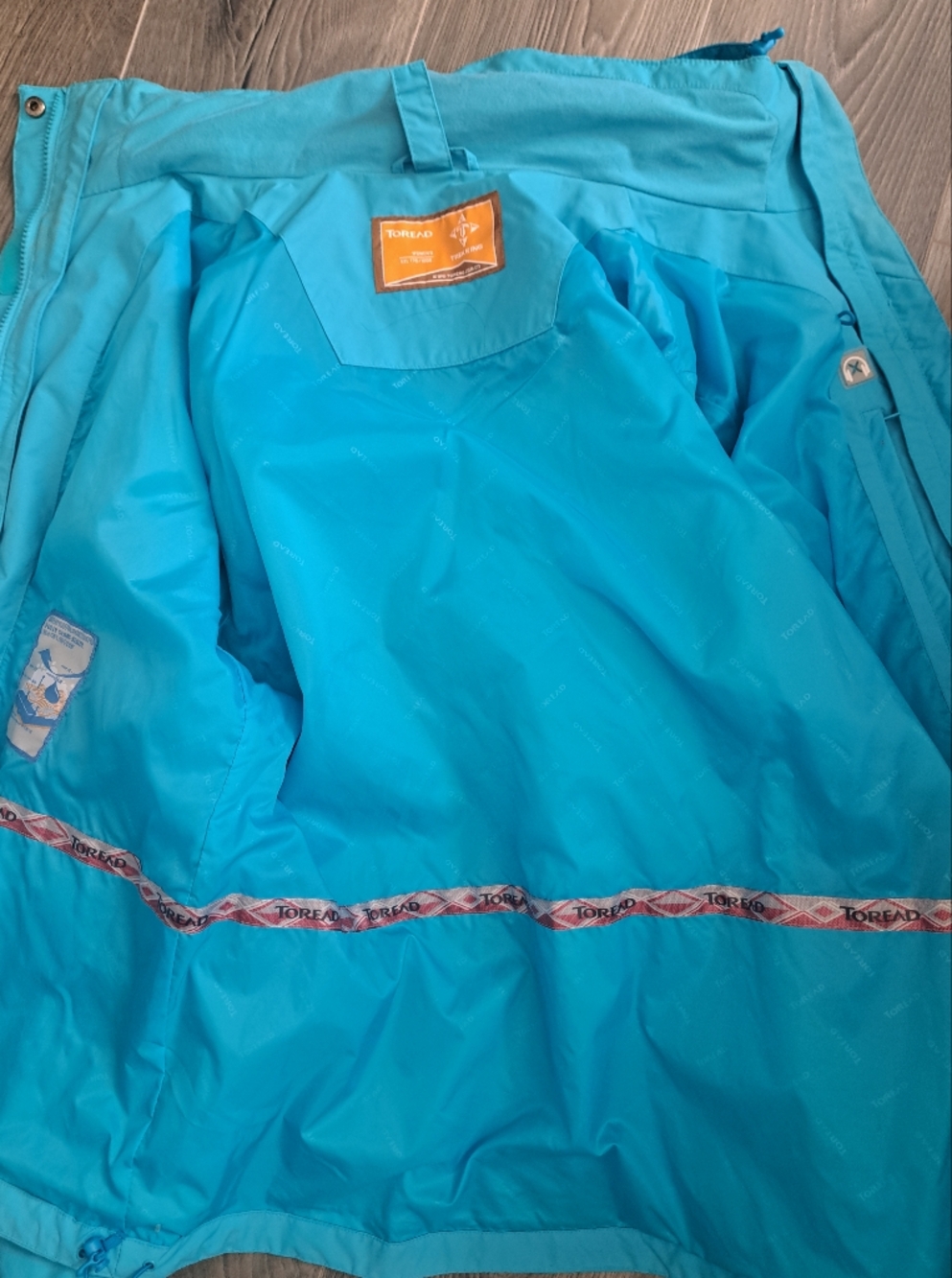 TOREAD windbreaker Trekking jacket waterproof baby blue shell hiking ladies XXL* - Picture 6 of 10